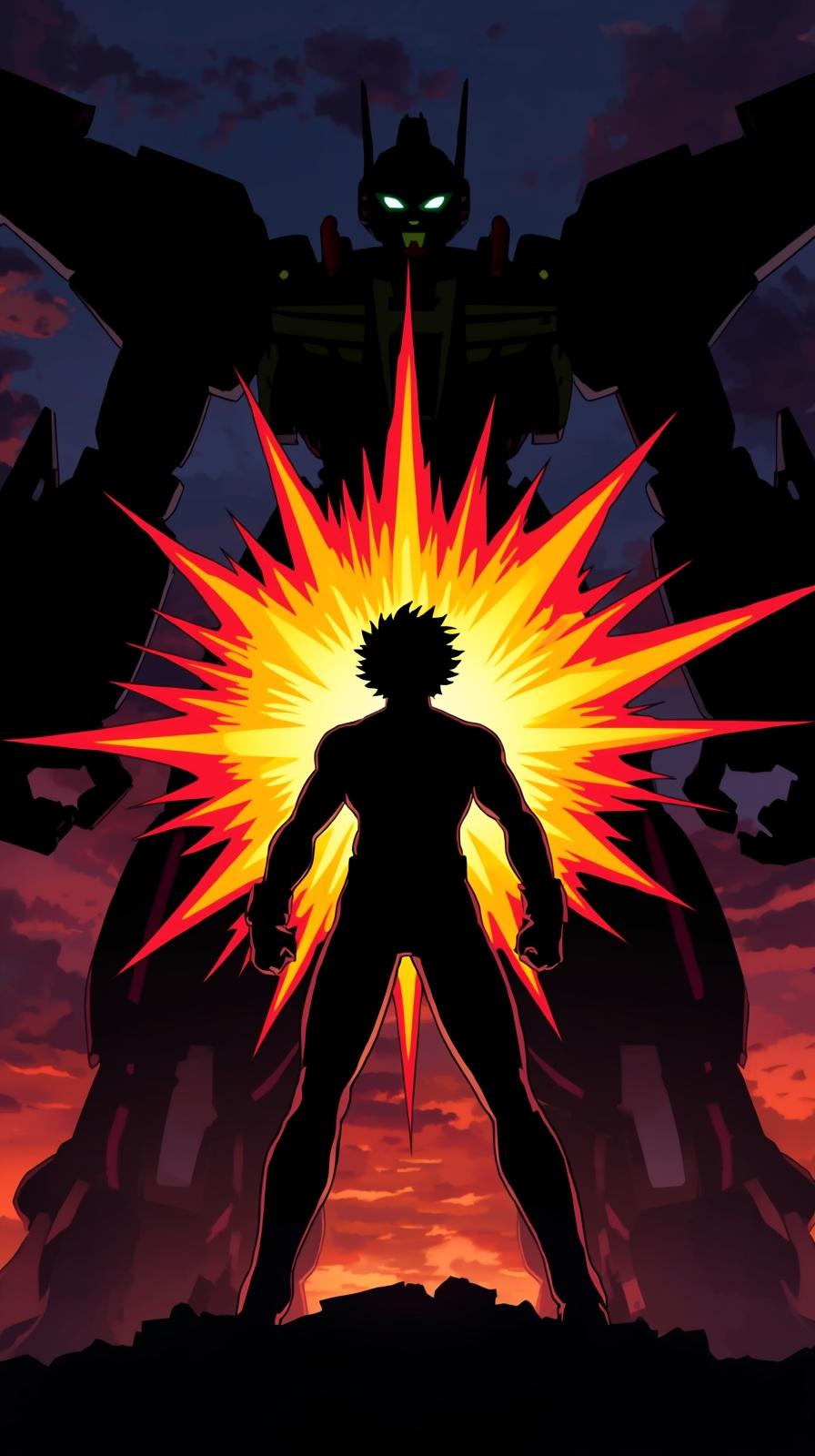 One Punch Man SerEvangelion Mecha Silhouette At Du