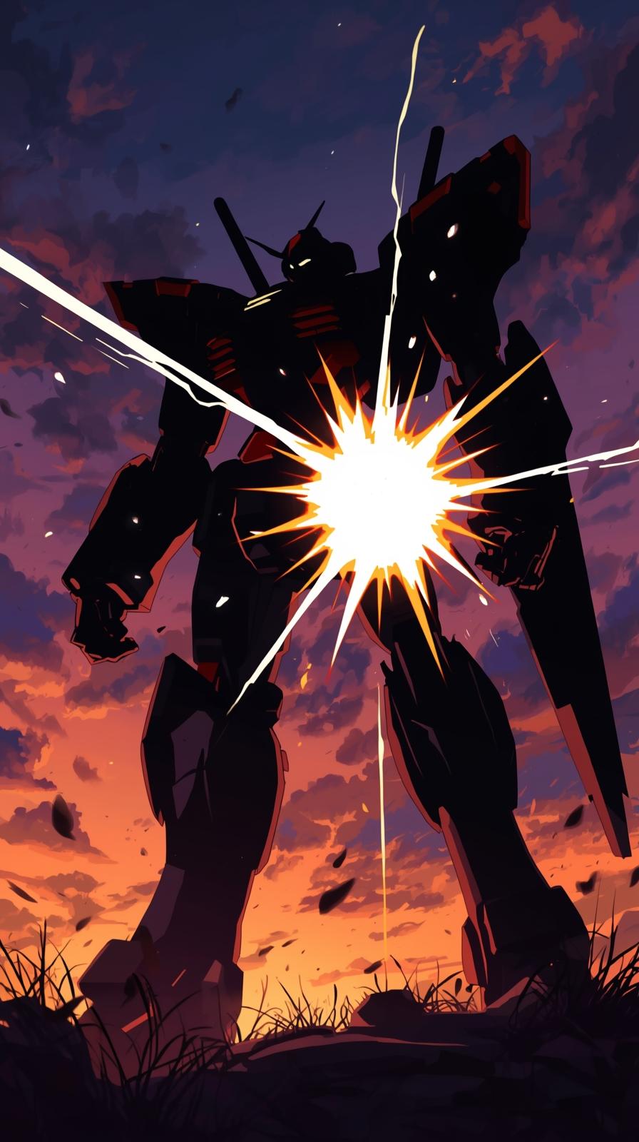 One Punch Man SerEvangelion Mecha Silhouette At Du