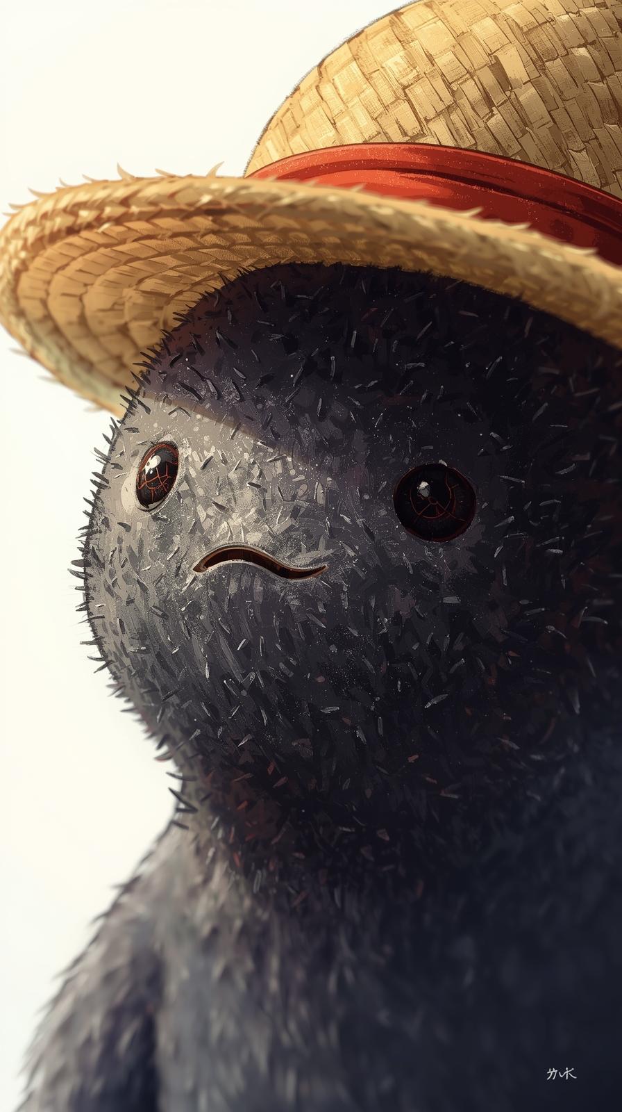 Ghibli Soot Sprites TOne Piece Straw Hat Close Upr