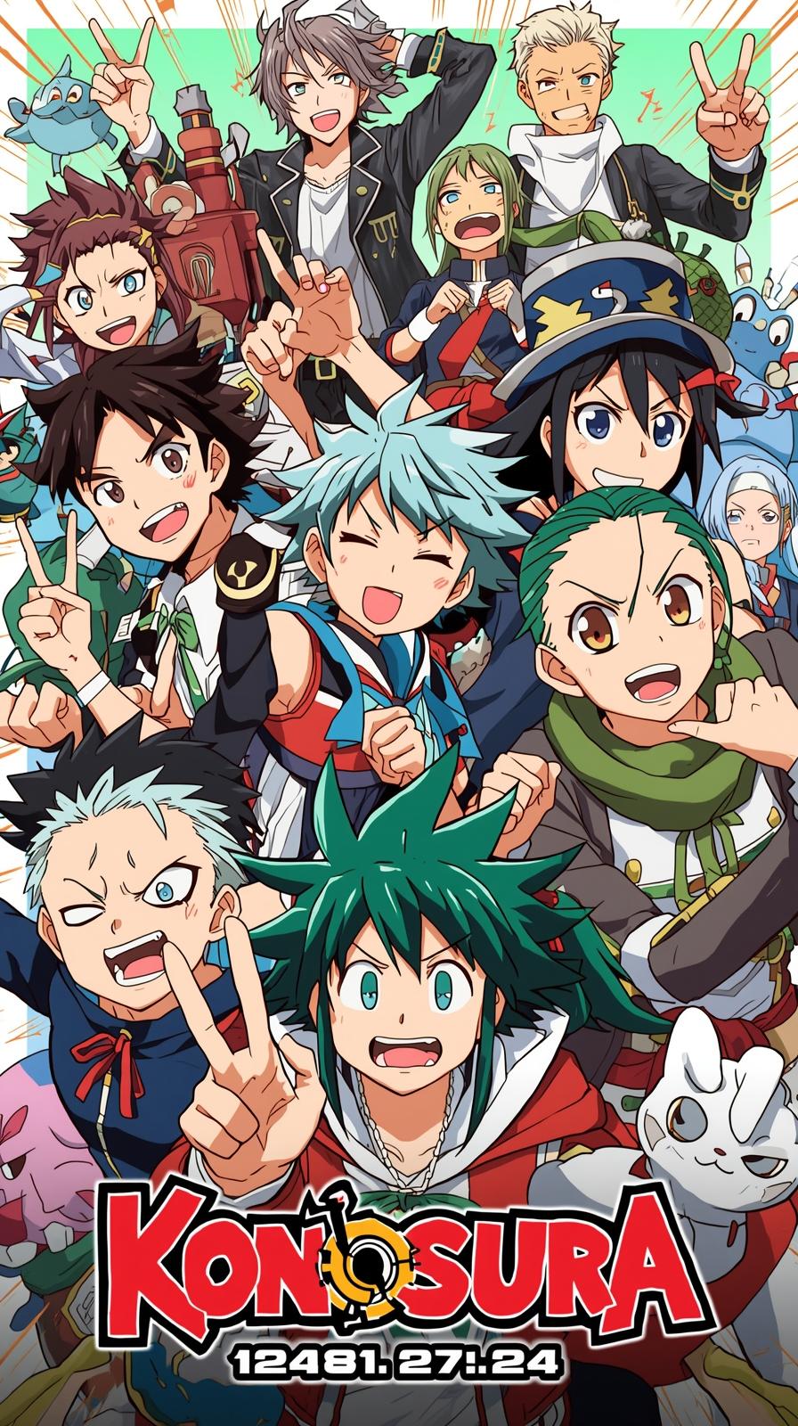 Konosuba Comedic Party Poster