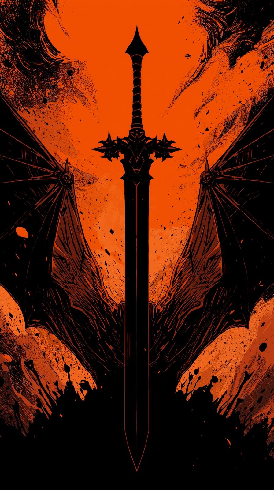 Berserk Dragonslayer Silhouette