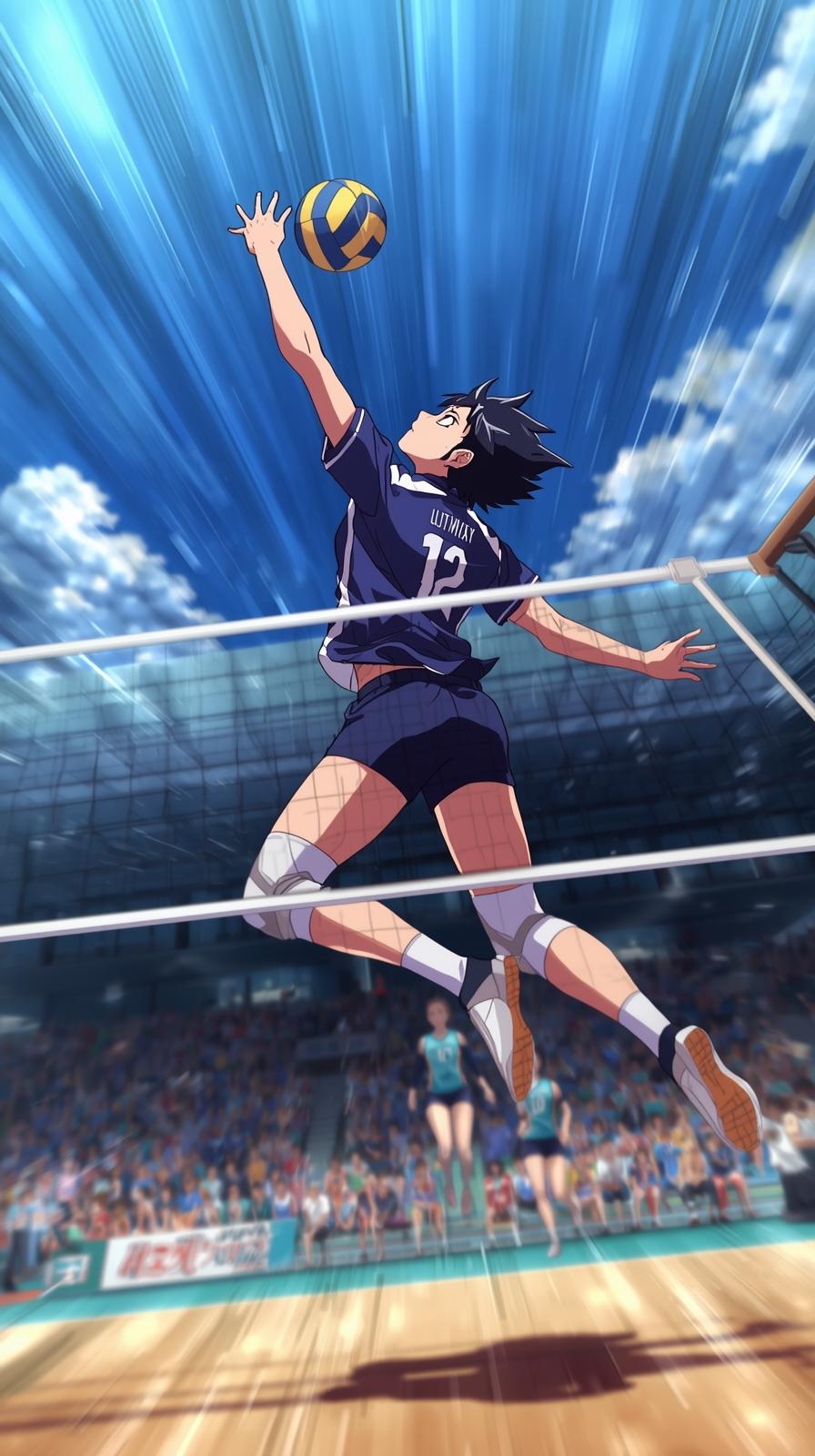Haikyuu Volleyball Jump Freeze Frame