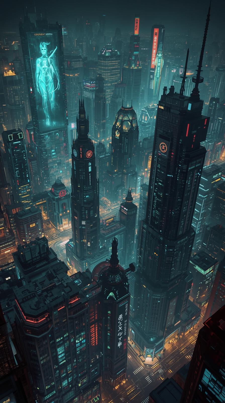 Ghost In The Shell Cyber City Grid