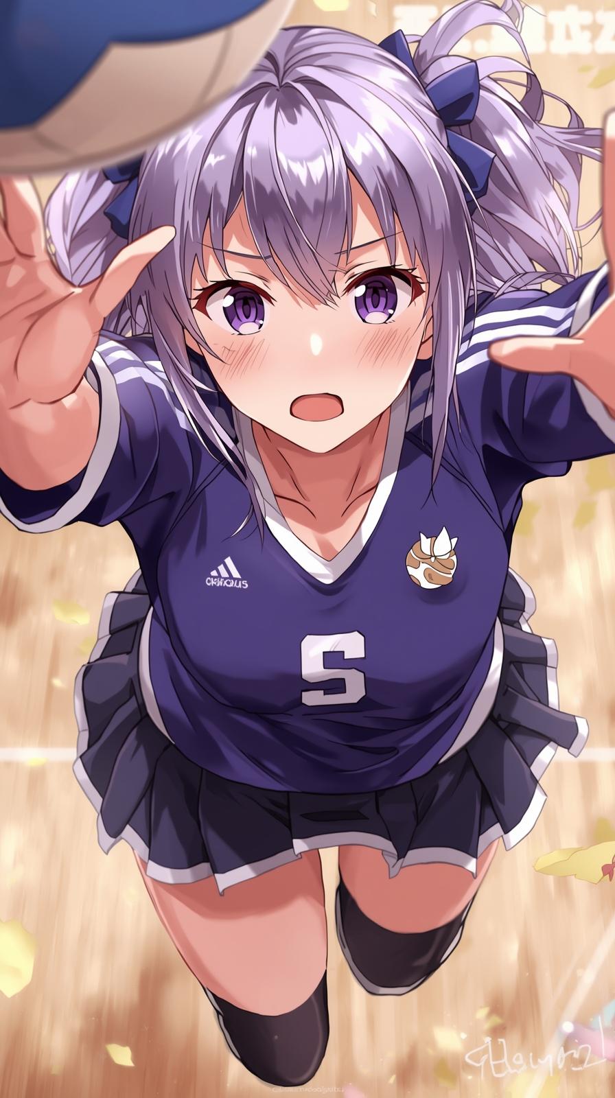 Violet Evergarden LeHaikyuu Volleyball Jump Freeze