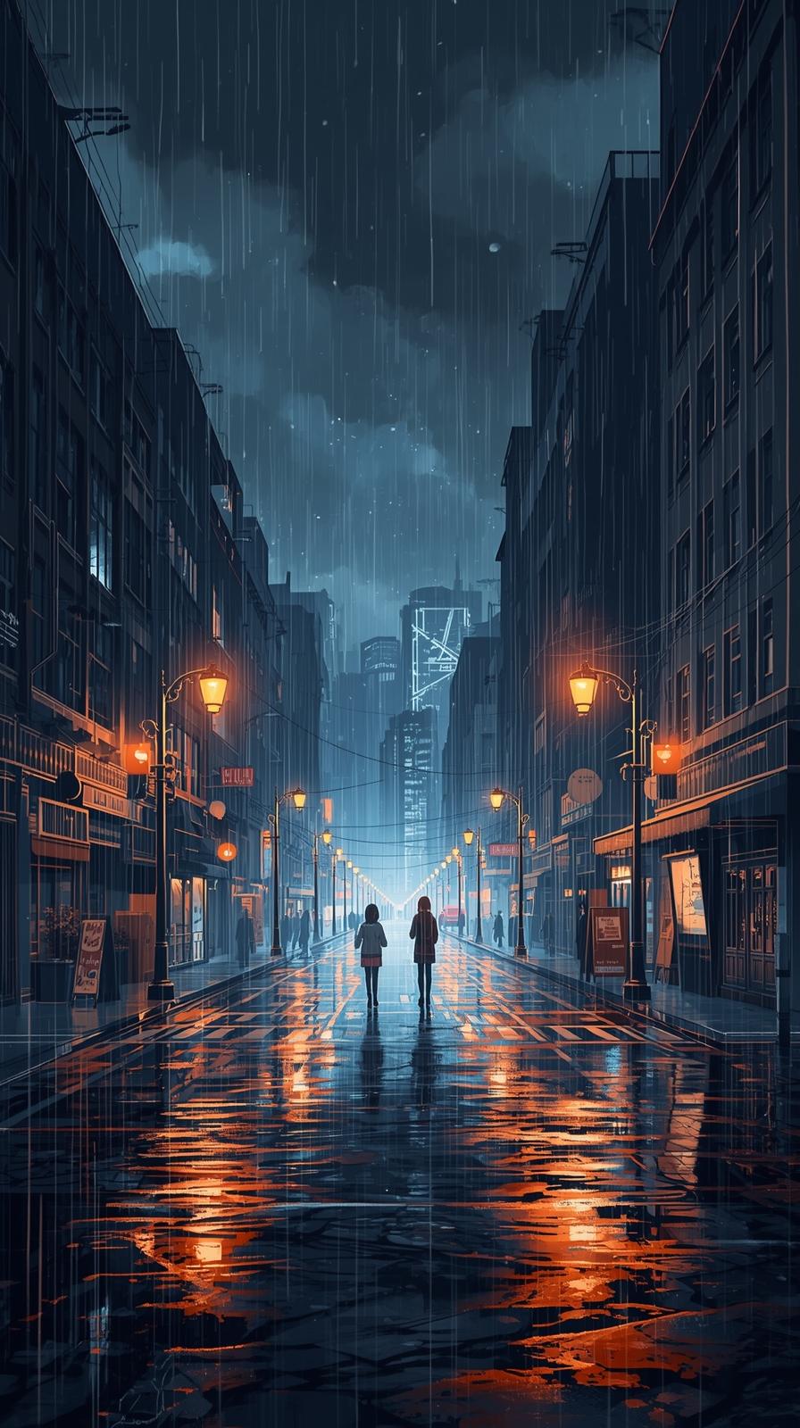 Weathering With You Rainy City Glow