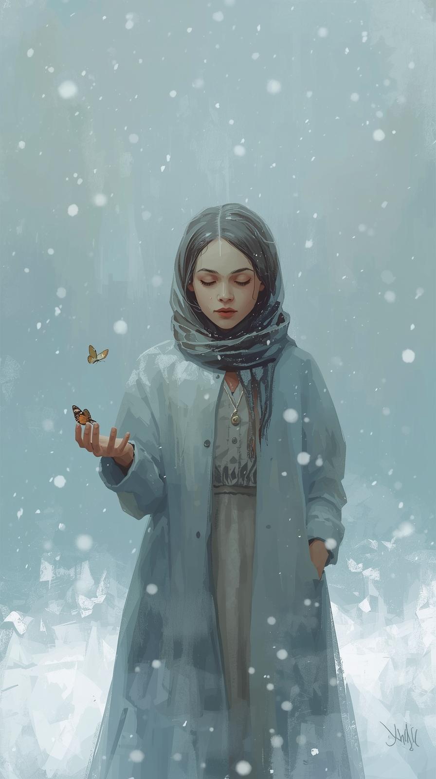 Re Zero Butterfly Snow Rewind