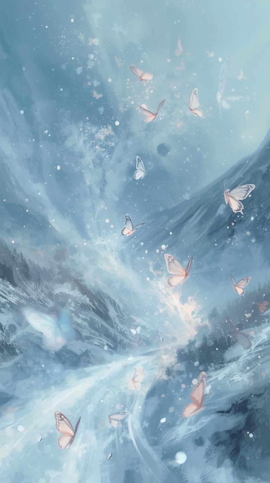 Re Zero Butterfly Snow Rewind