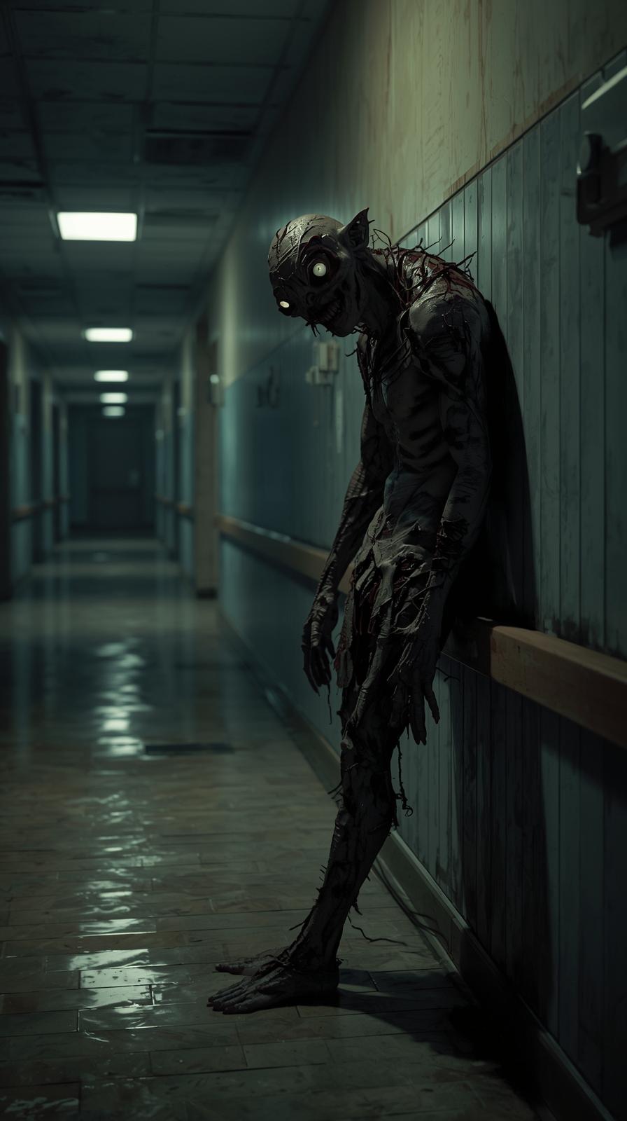Monster Chilling Hospital Corridor