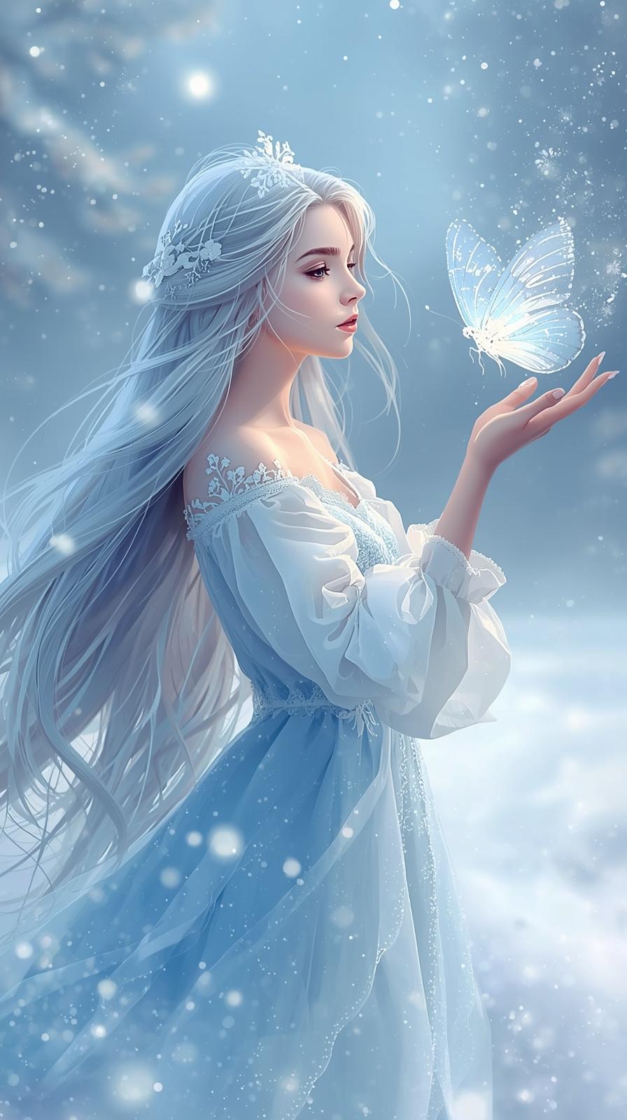 Re Zero Butterfly Snow Rewind