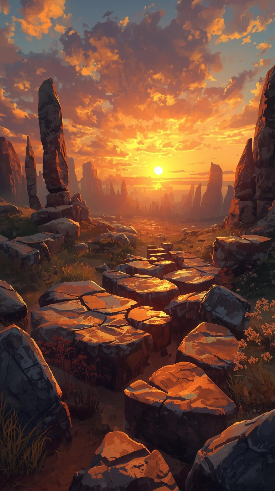 Dr Stone Stone Cracked Sunrise