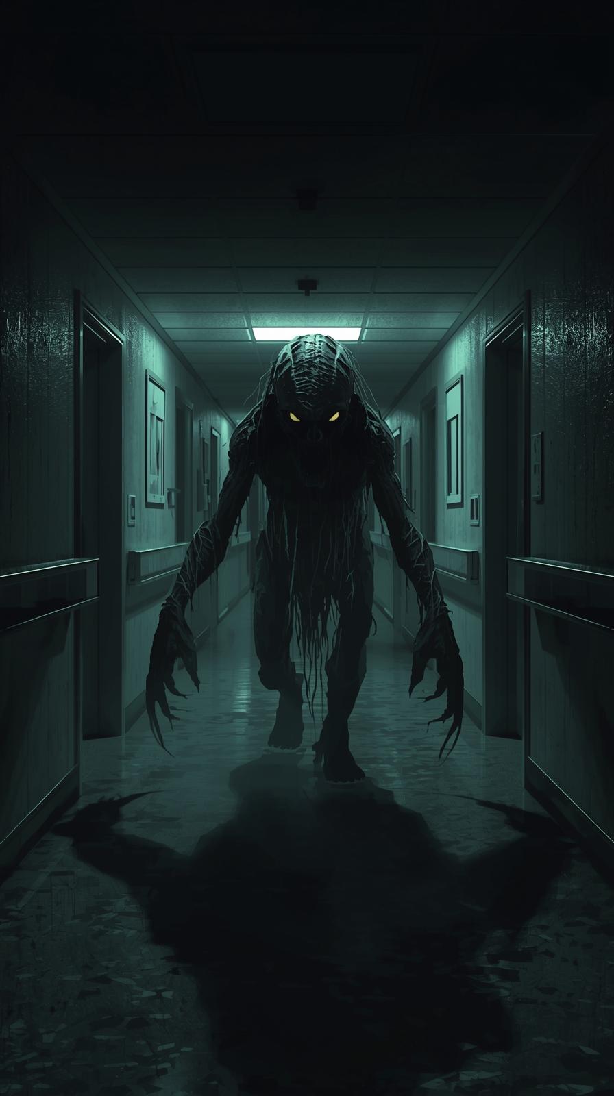 Monster Chilling Hospital Corridor