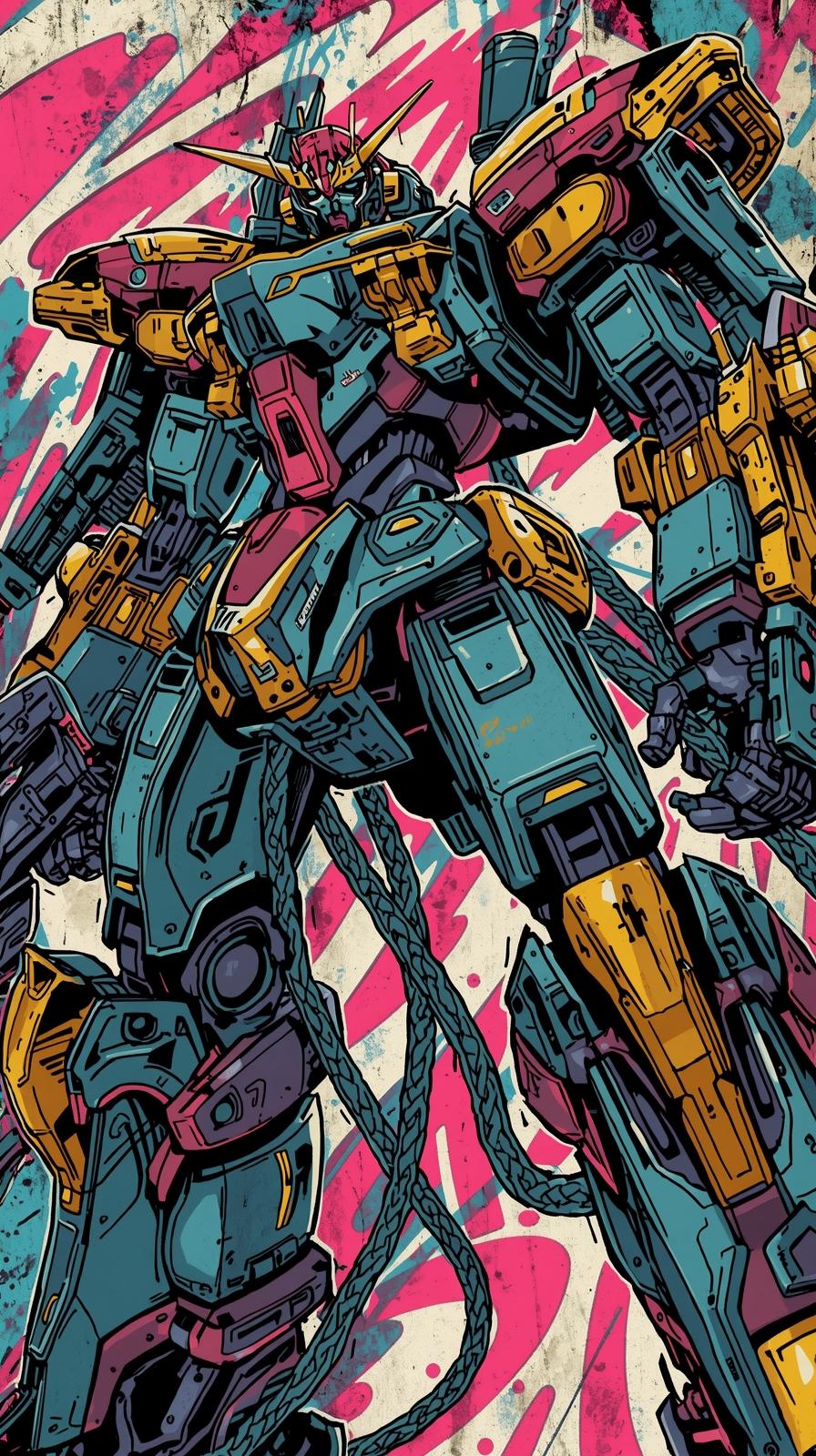 JoJo Golden WinEvangelion Unit Power Cabled Graffi