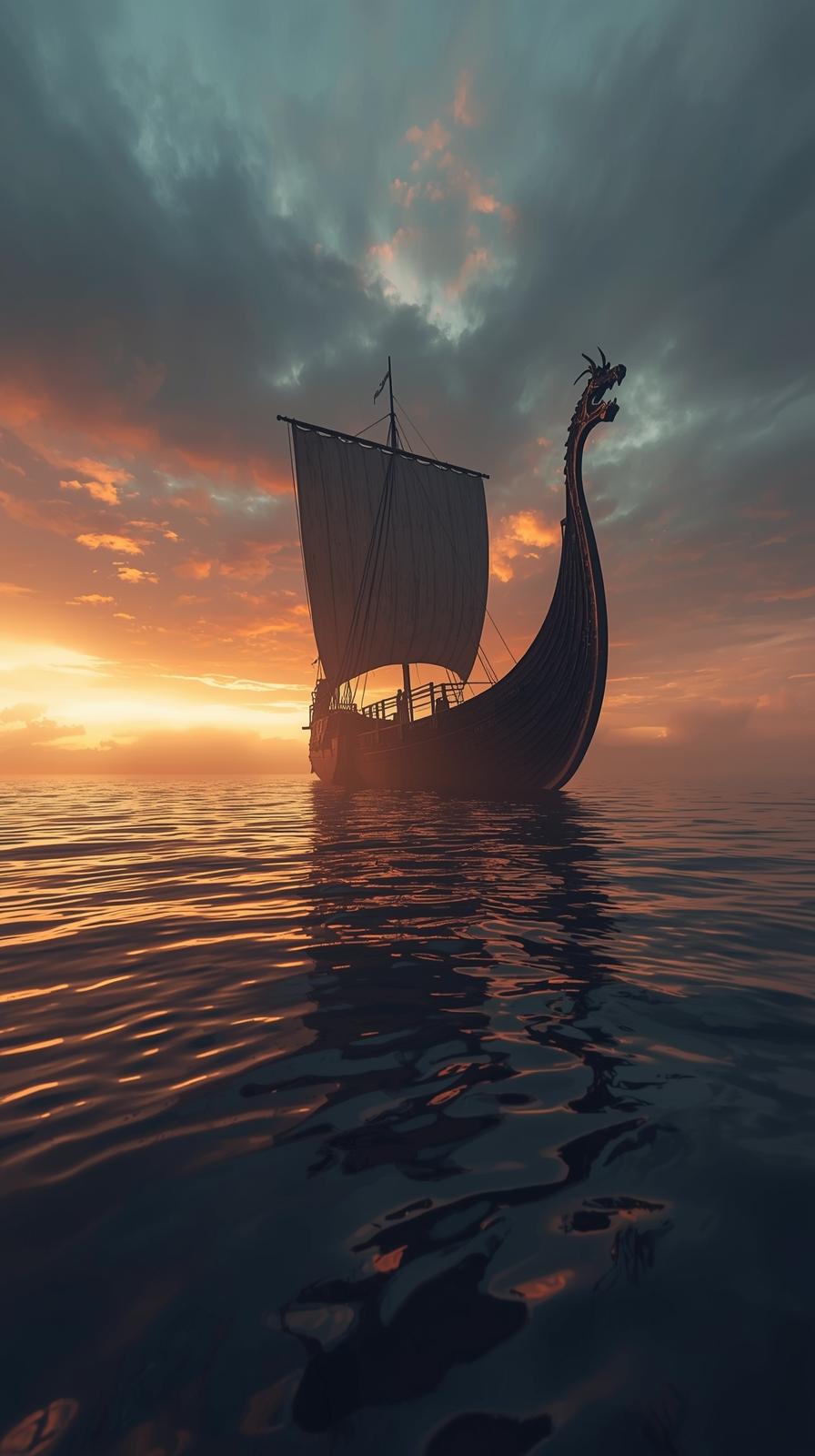 Vinland Saga Longship At Dawn