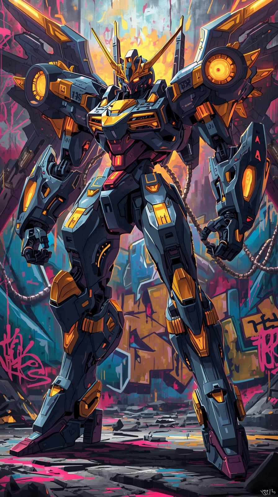 JoJo Golden WinEvangelion Unit Power Cabled Graffi