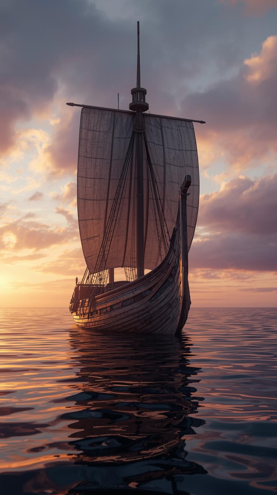 Vinland Saga Longship At Dawn