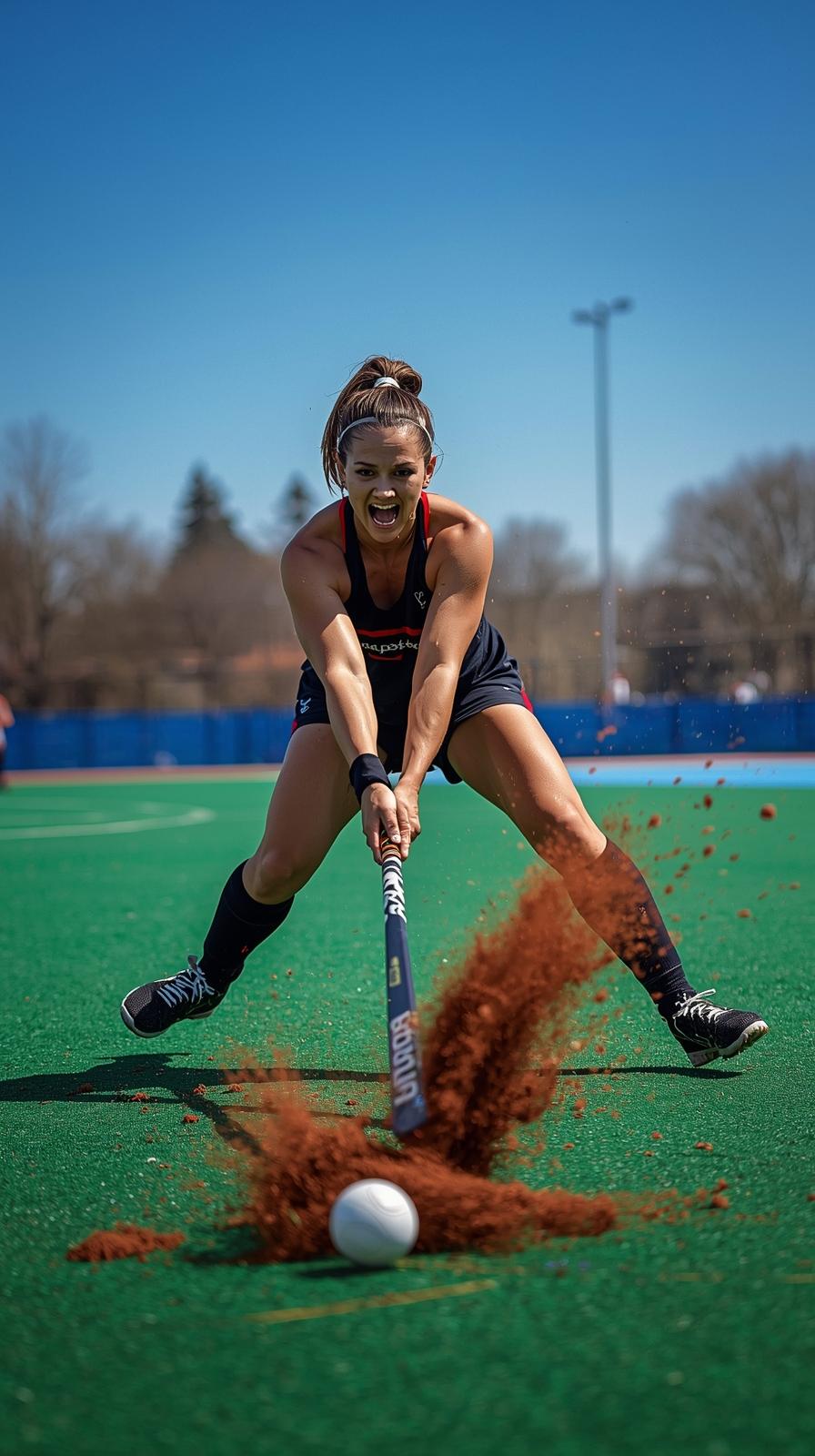 Field Hockey Reverse Stick Hit