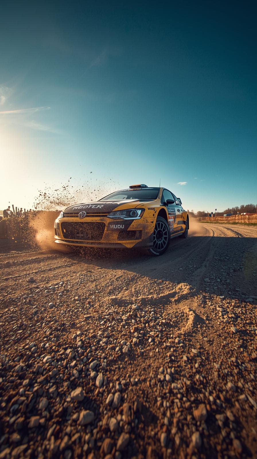 Rally Car Gravel Drift