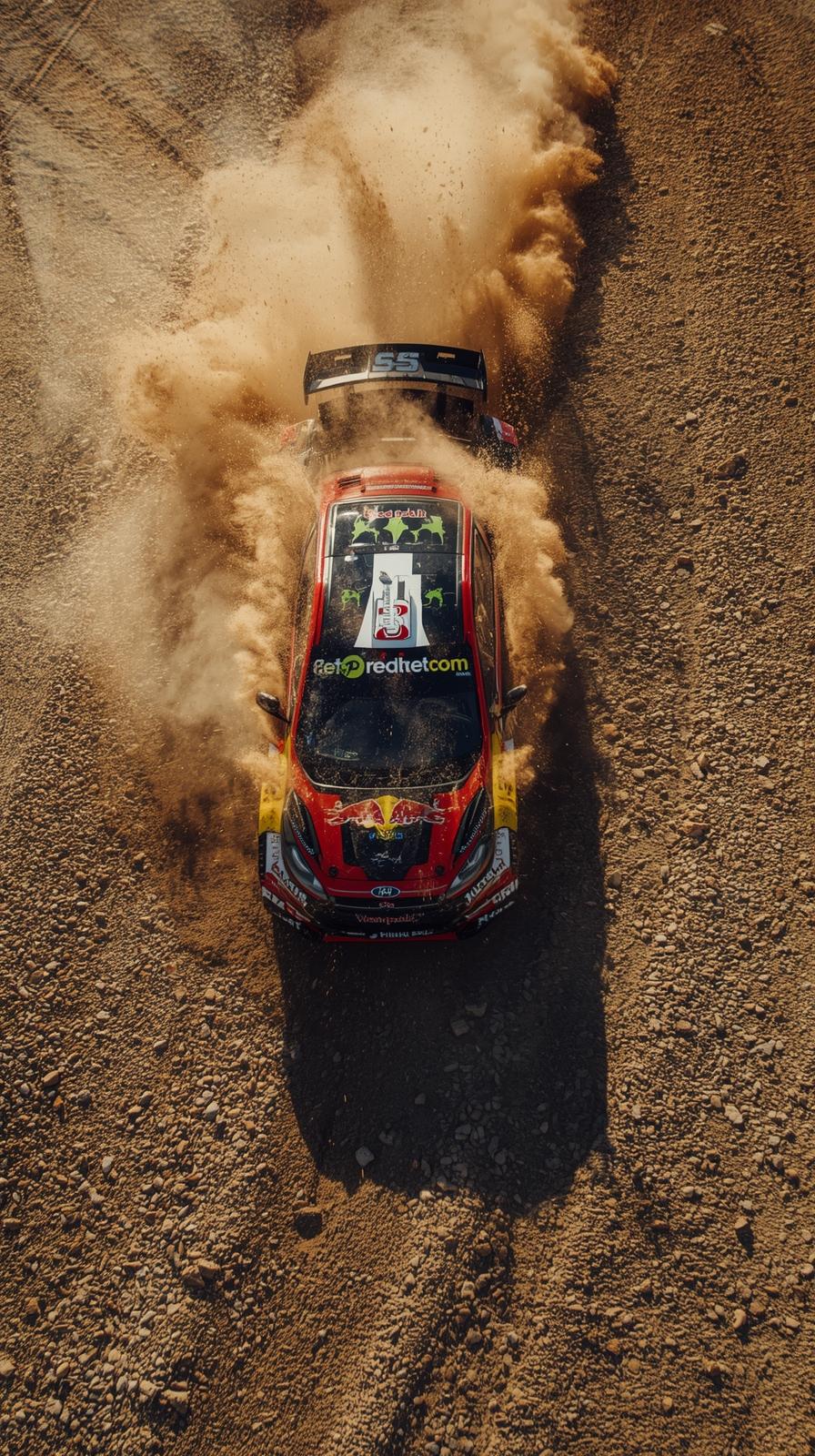 Rally Car Gravel Drift