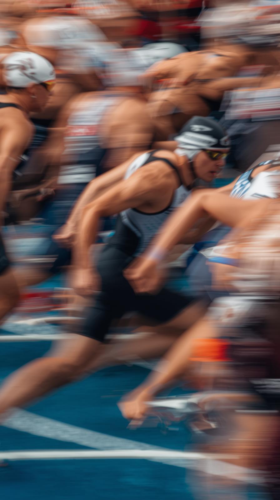 Triathlon Transition Blur