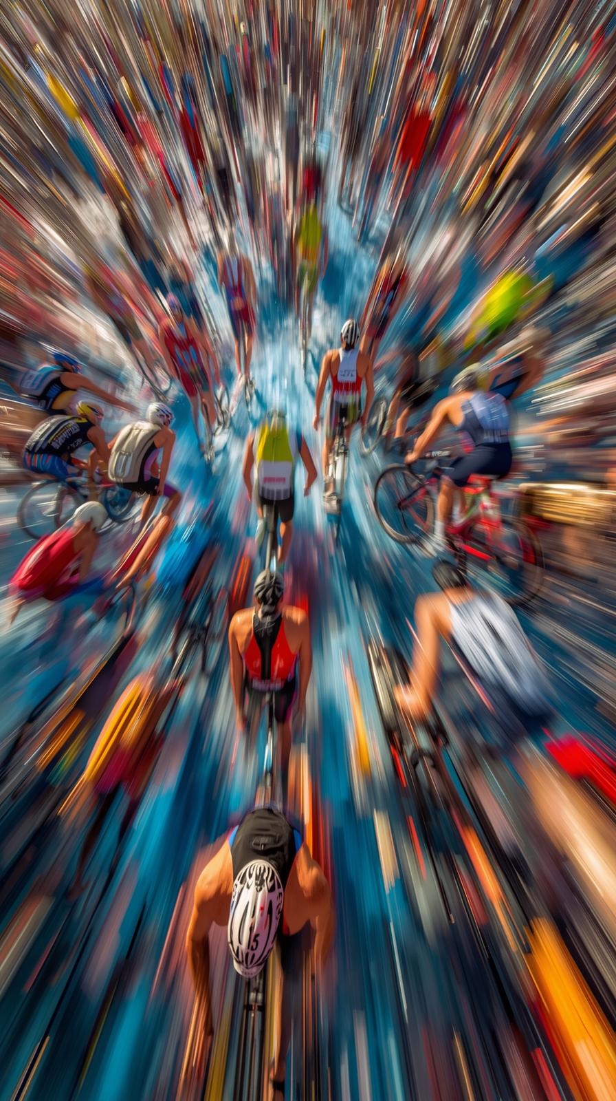 Triathlon Transition Blur