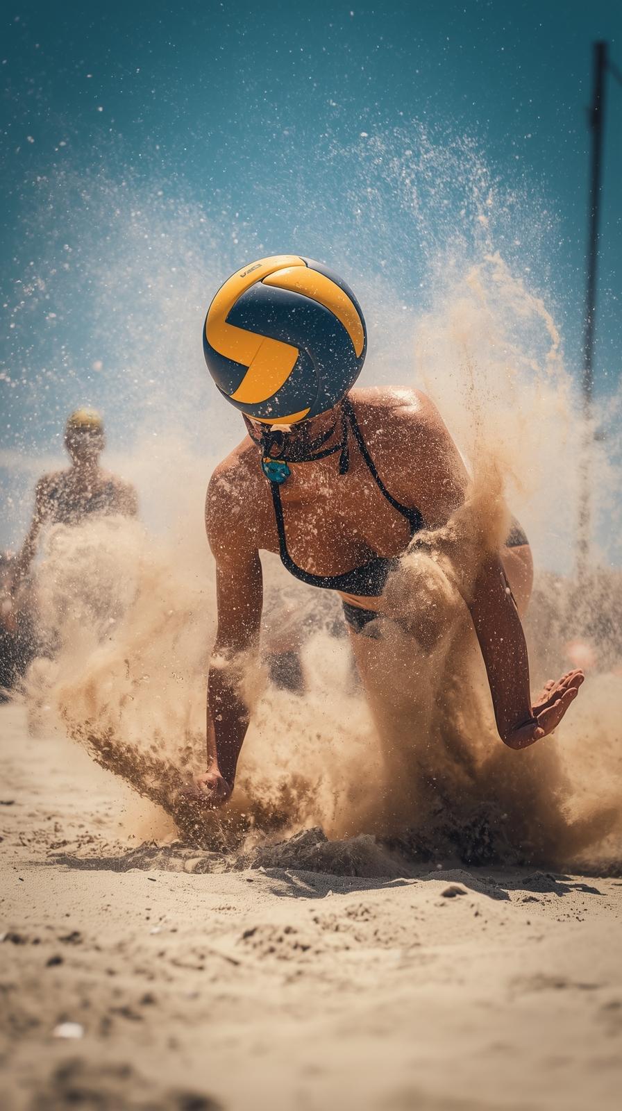 Beach Volleyball Sand Dive