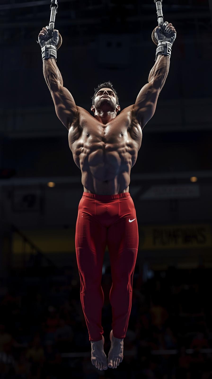 Gymnastics Floor TuRings Iron Cross Holdmble Pass