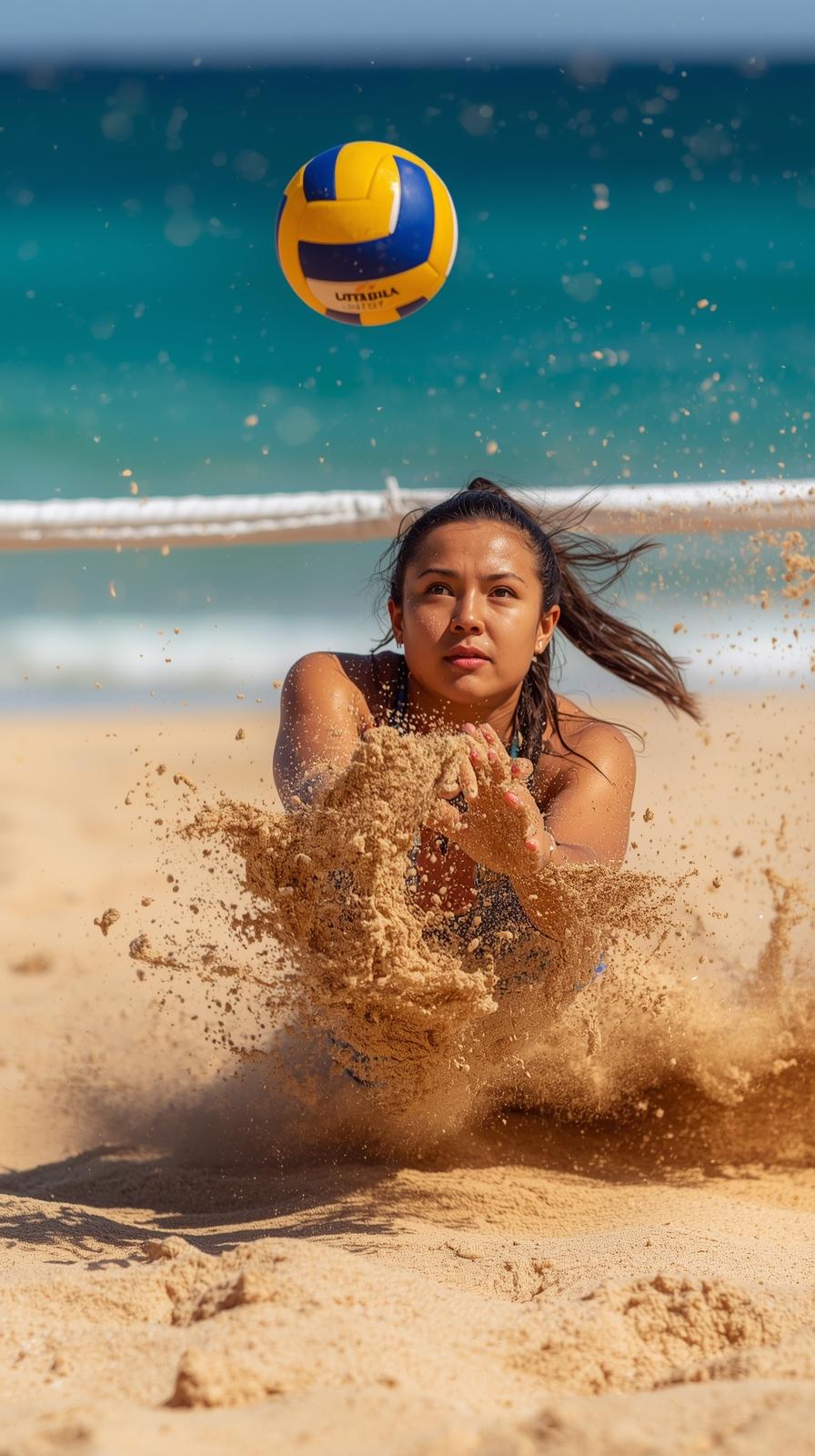 Beach Volleyball Sand Dive