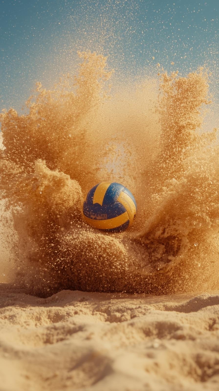 Beach Volleyball Sand Dive
