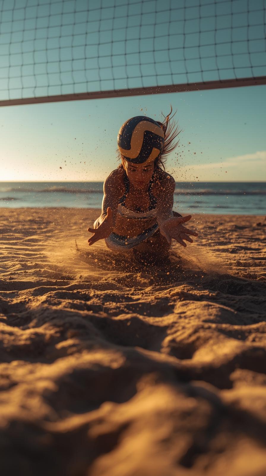 Beach Volleyball Sand Dive