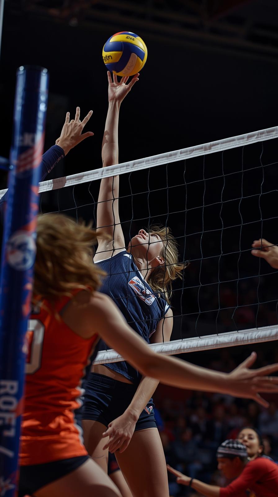 Volleyball Roof Block Moment