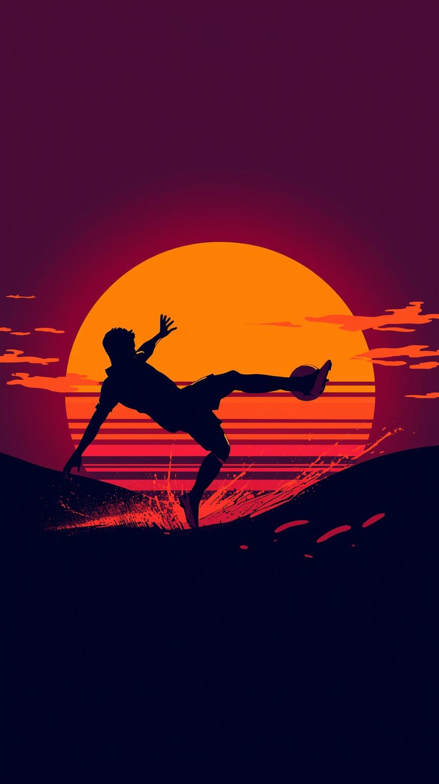 Bicycle Kick Goal Silhouette