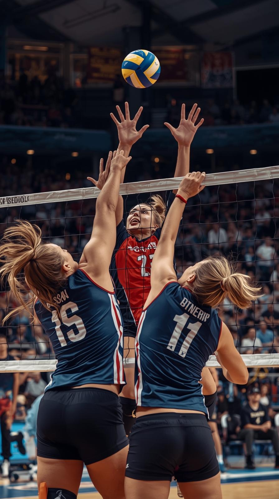 Volleyball Roof Block Moment