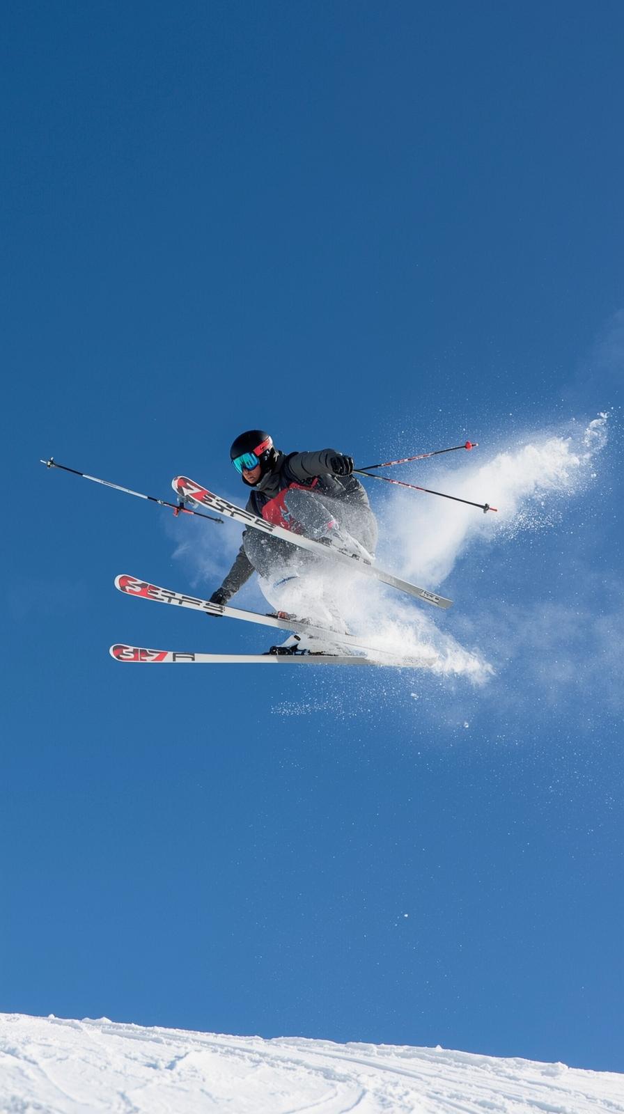 Ski Downhill Tuck BlSki Jump Flight Telemarkur