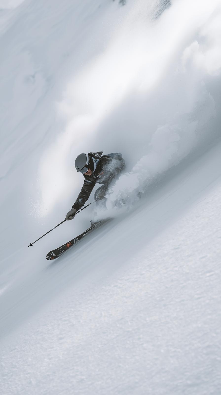 Ski Downhill Tuck Blur