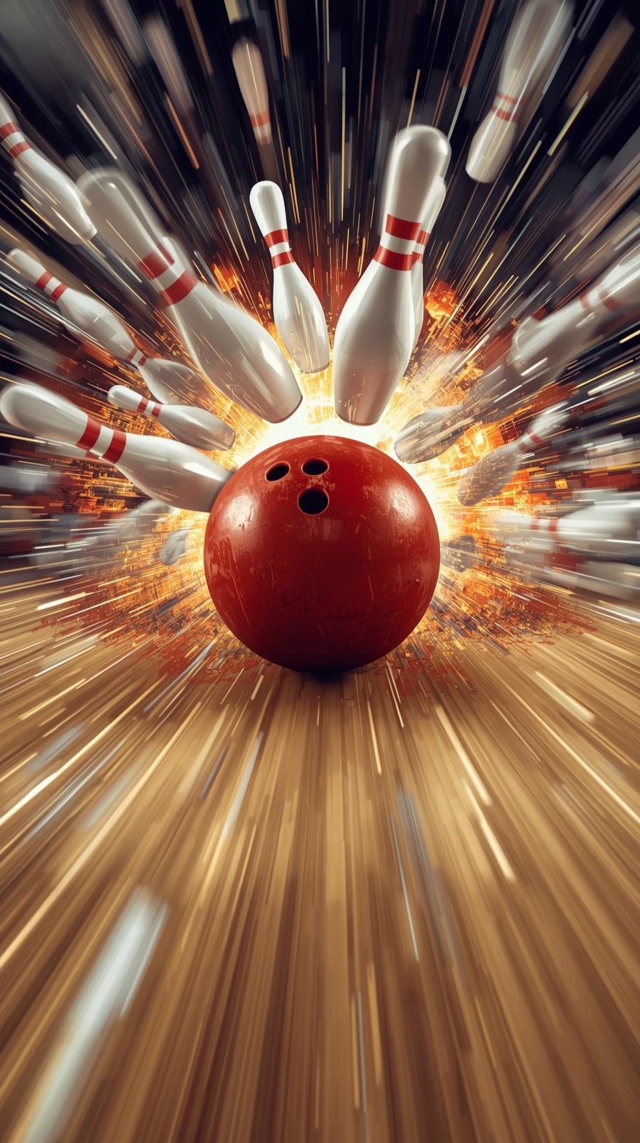 Bowling Strike Pin Crash