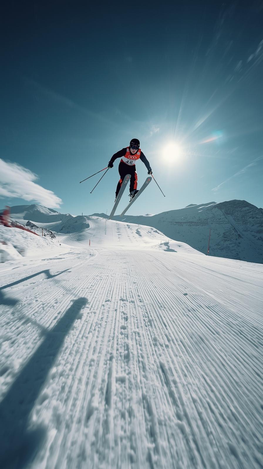 Ski Jump Flight Telemark