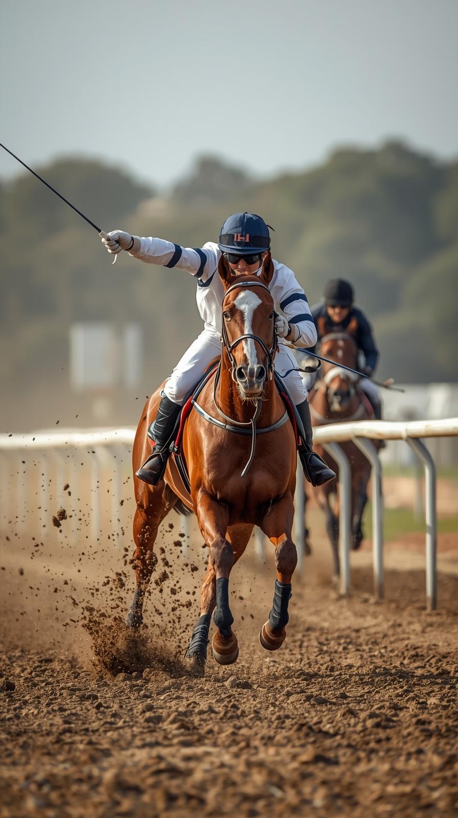 Horse Racing Photo Fencing Lunge Touchfinish