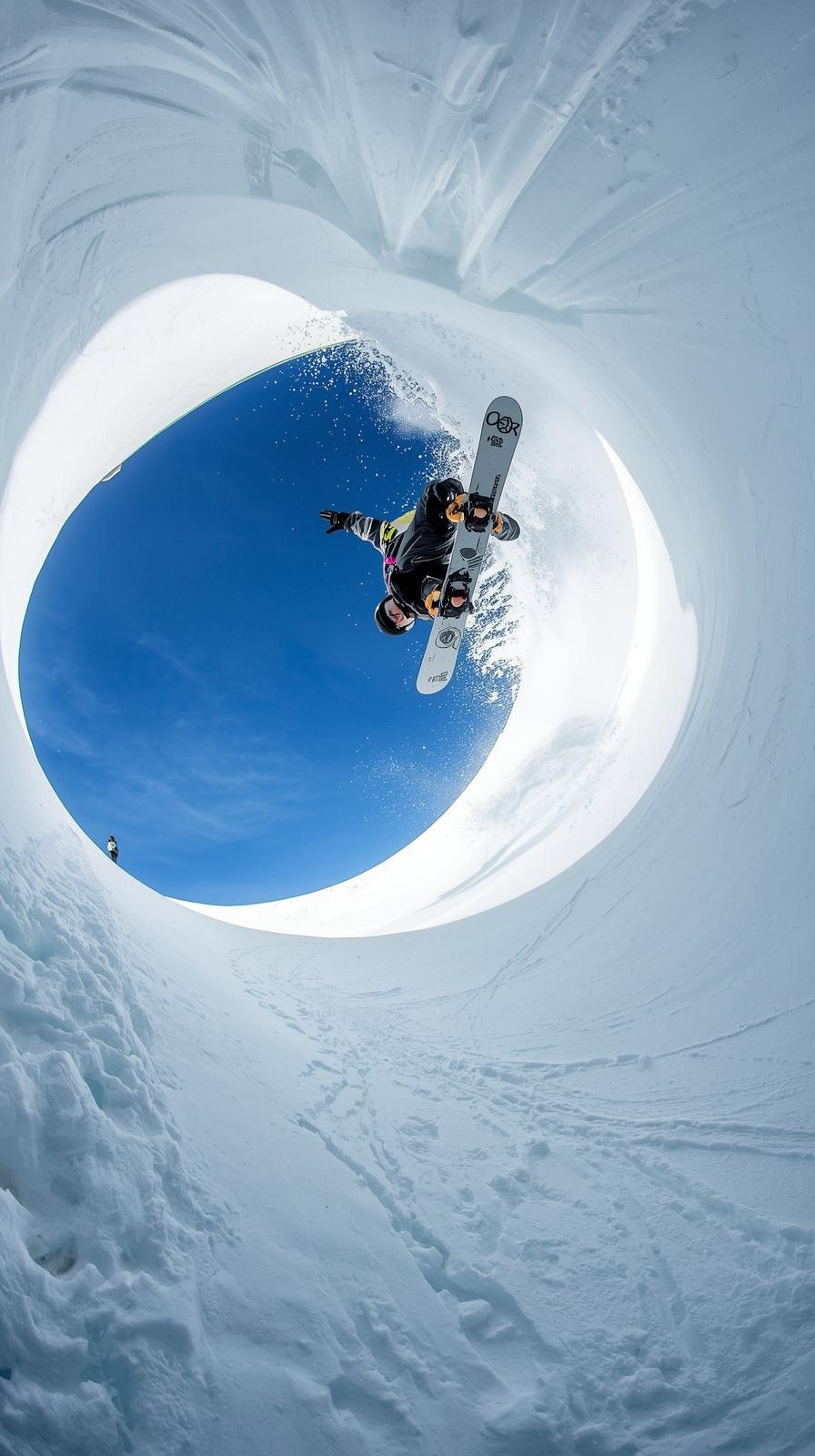 Snowboard Halfpipe Grab