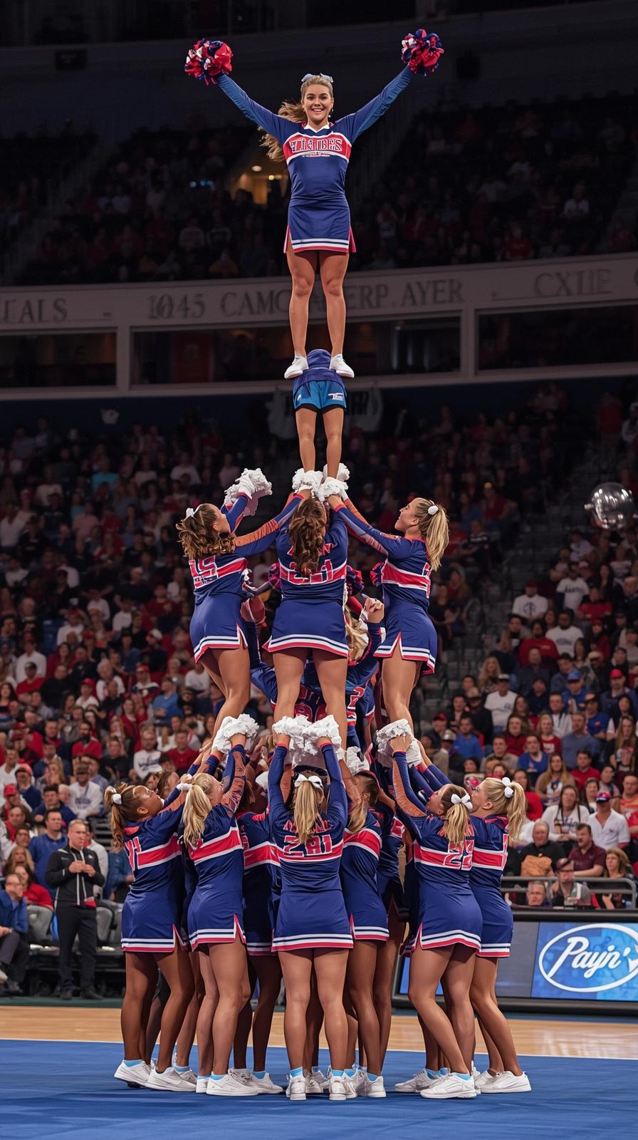 Cheerleading Stunt Pyramid