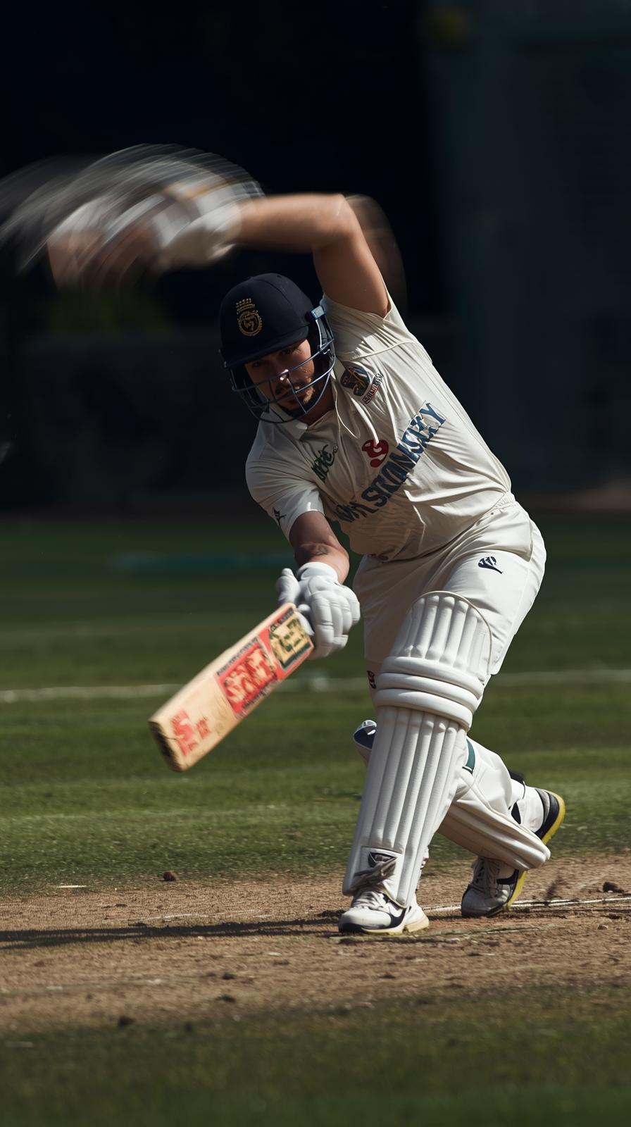 Cricket Cover Drive Follow Through