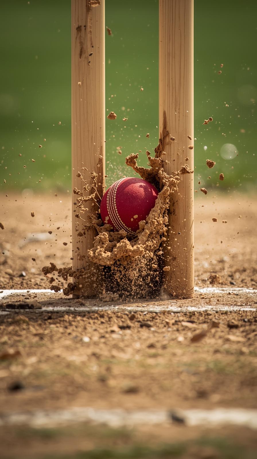 Cricket Yorker Stump Splash