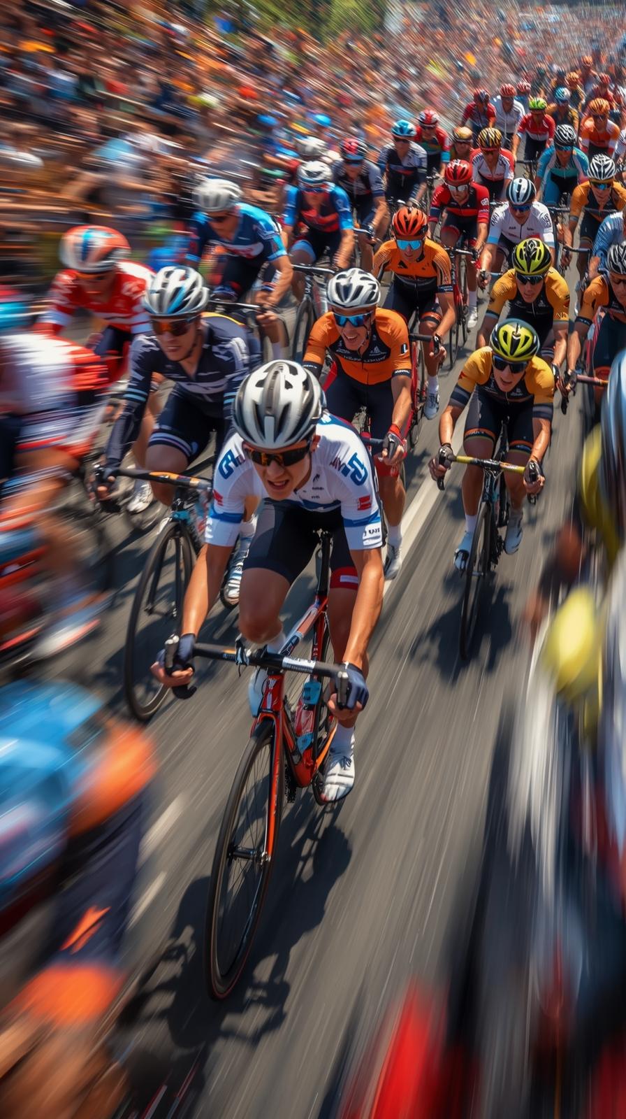 Cycling Peloton Sprint Finish