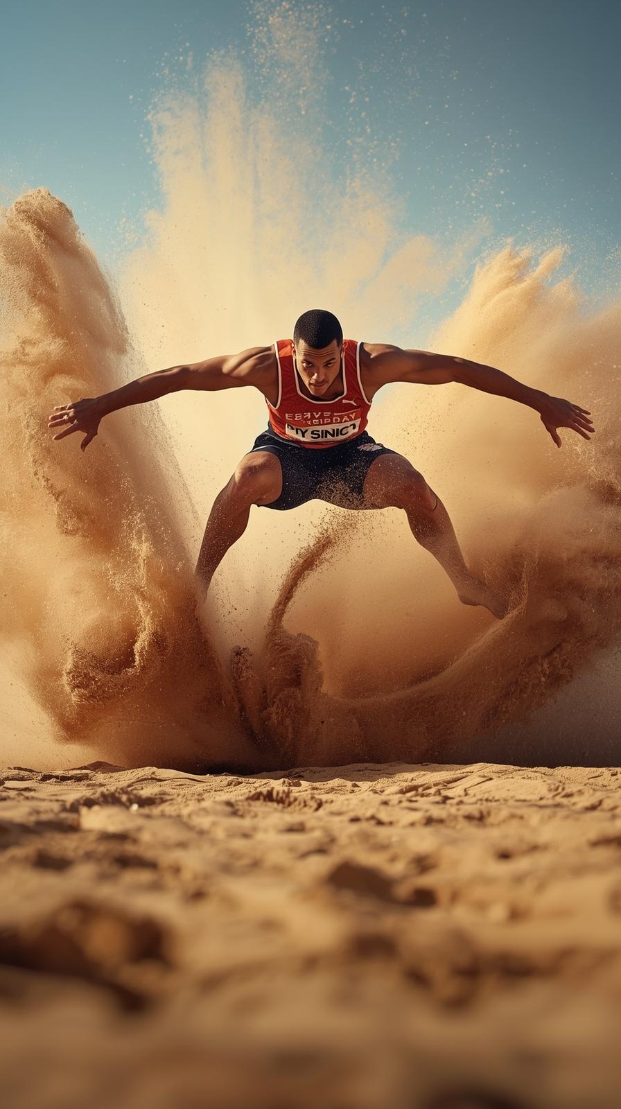 Long Jump Sand Spray