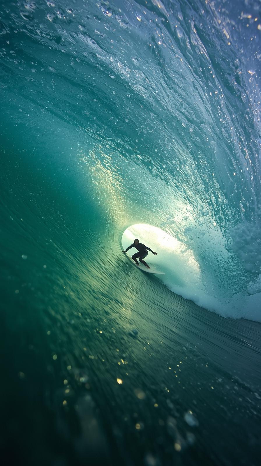 Surfing Barrel Tube Ride