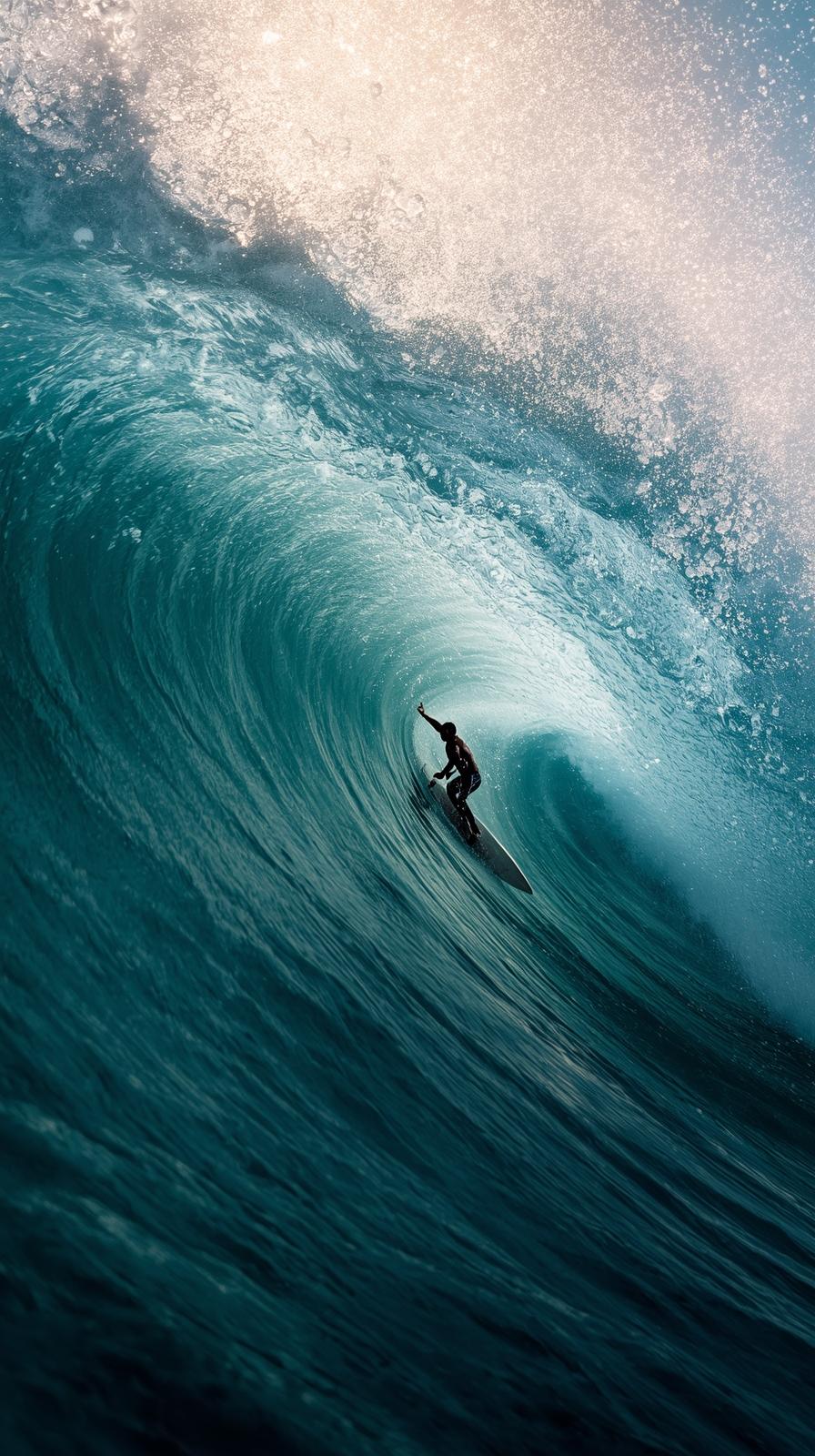 Surfing Barrel Tube Ride