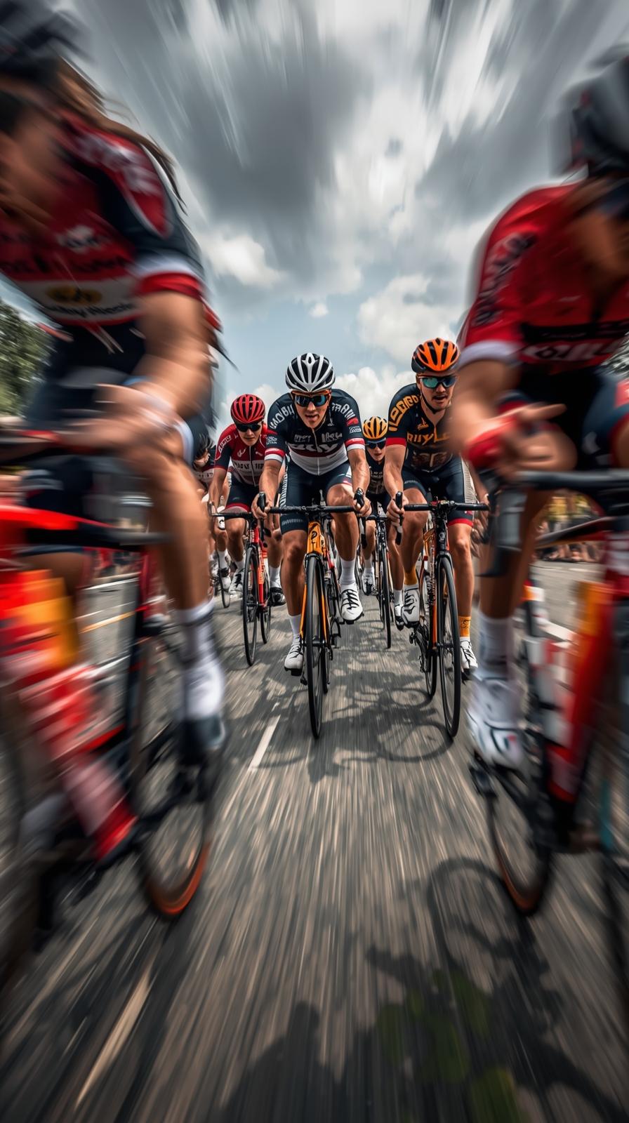 Cycling Peloton Sprint Finish