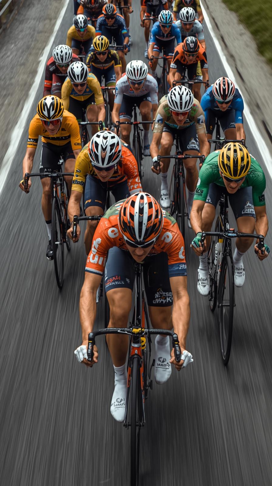 Cycling Peloton Sprint Finish