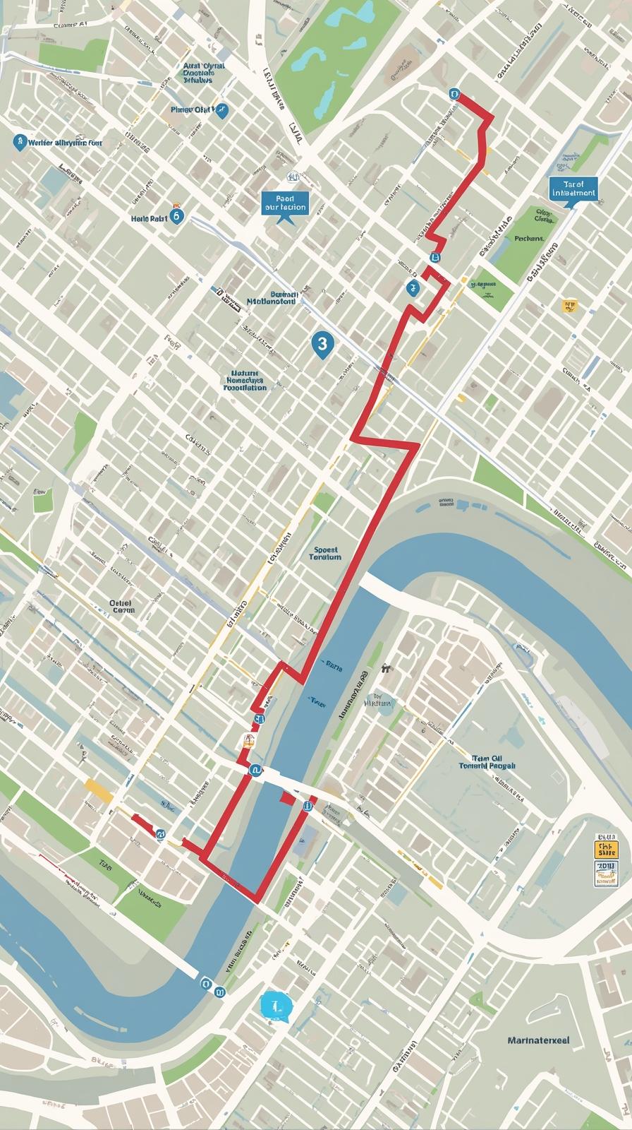Marathon Route City Map