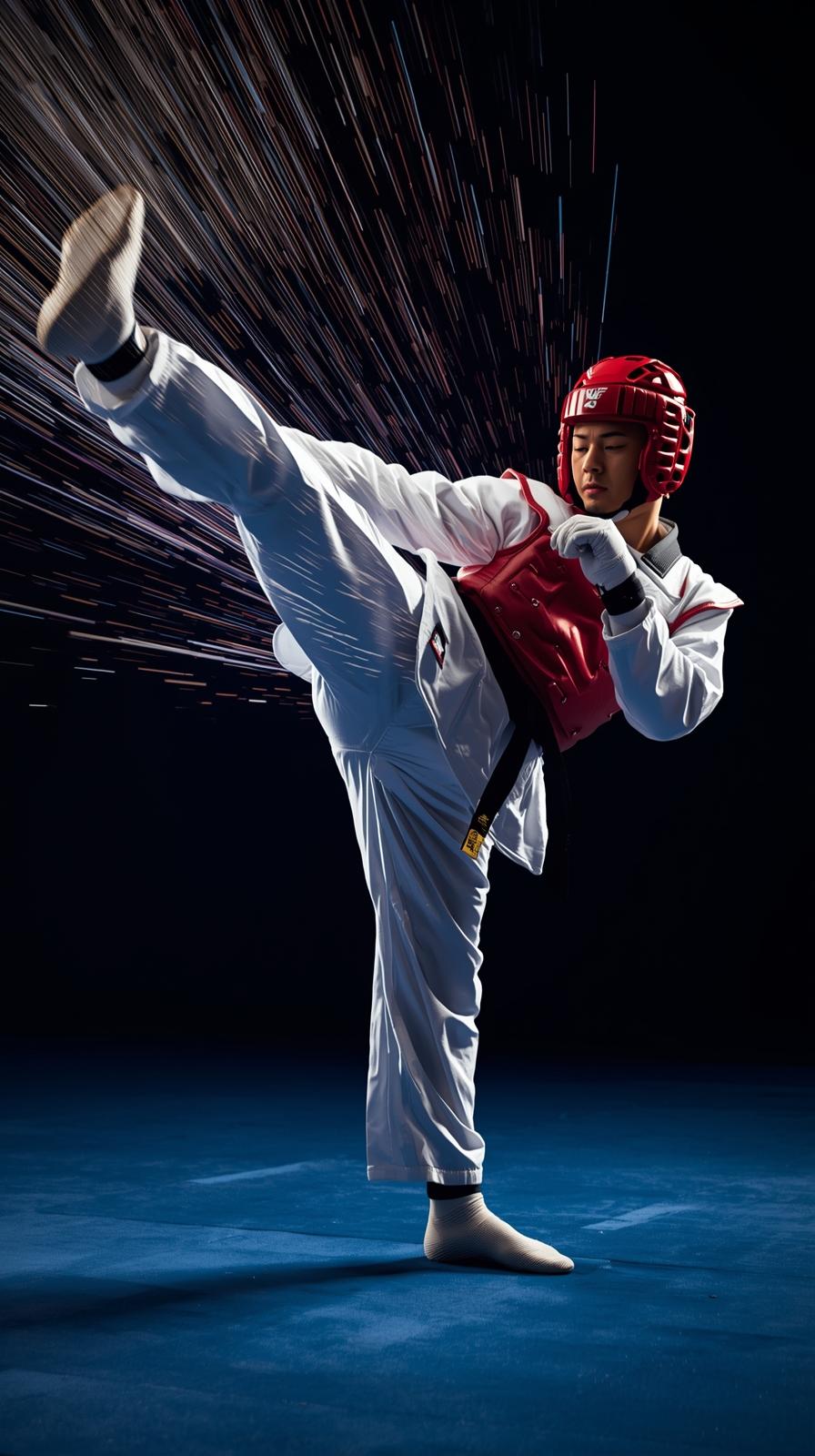 Taekwondo Head Kick Snap