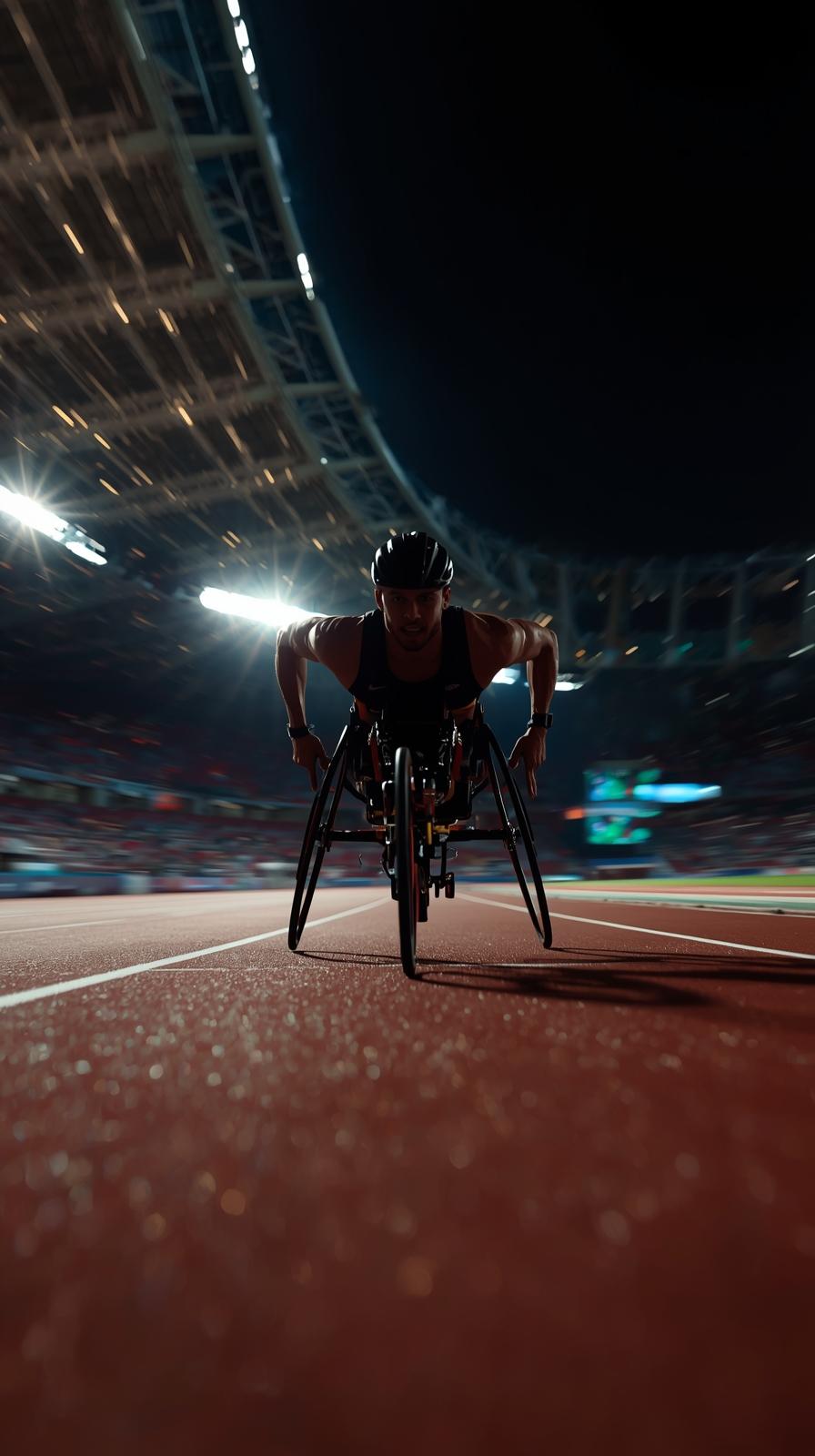 Paralympic RacBicycle Kick Goal Silhouetteing Chai